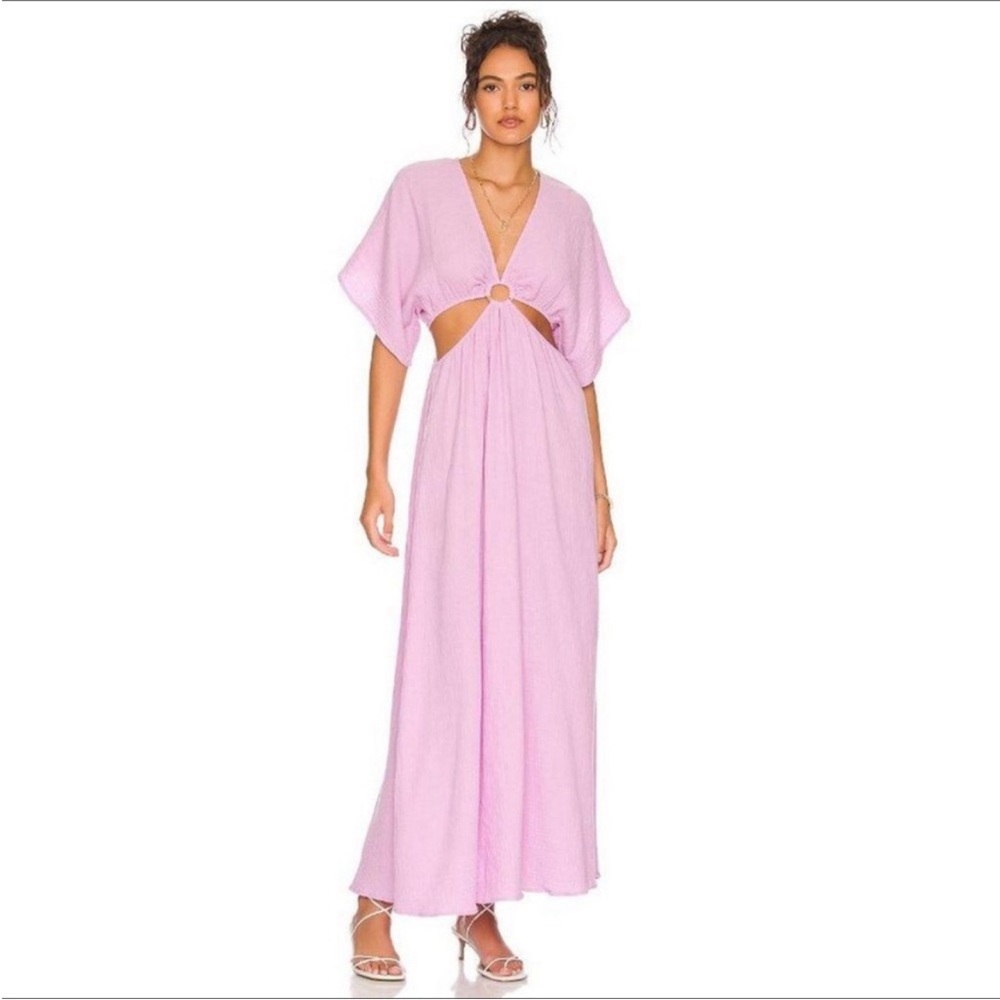 NWOT Show Me Your MuMu Dana Cotton Gauze Cutout Maxi Dress